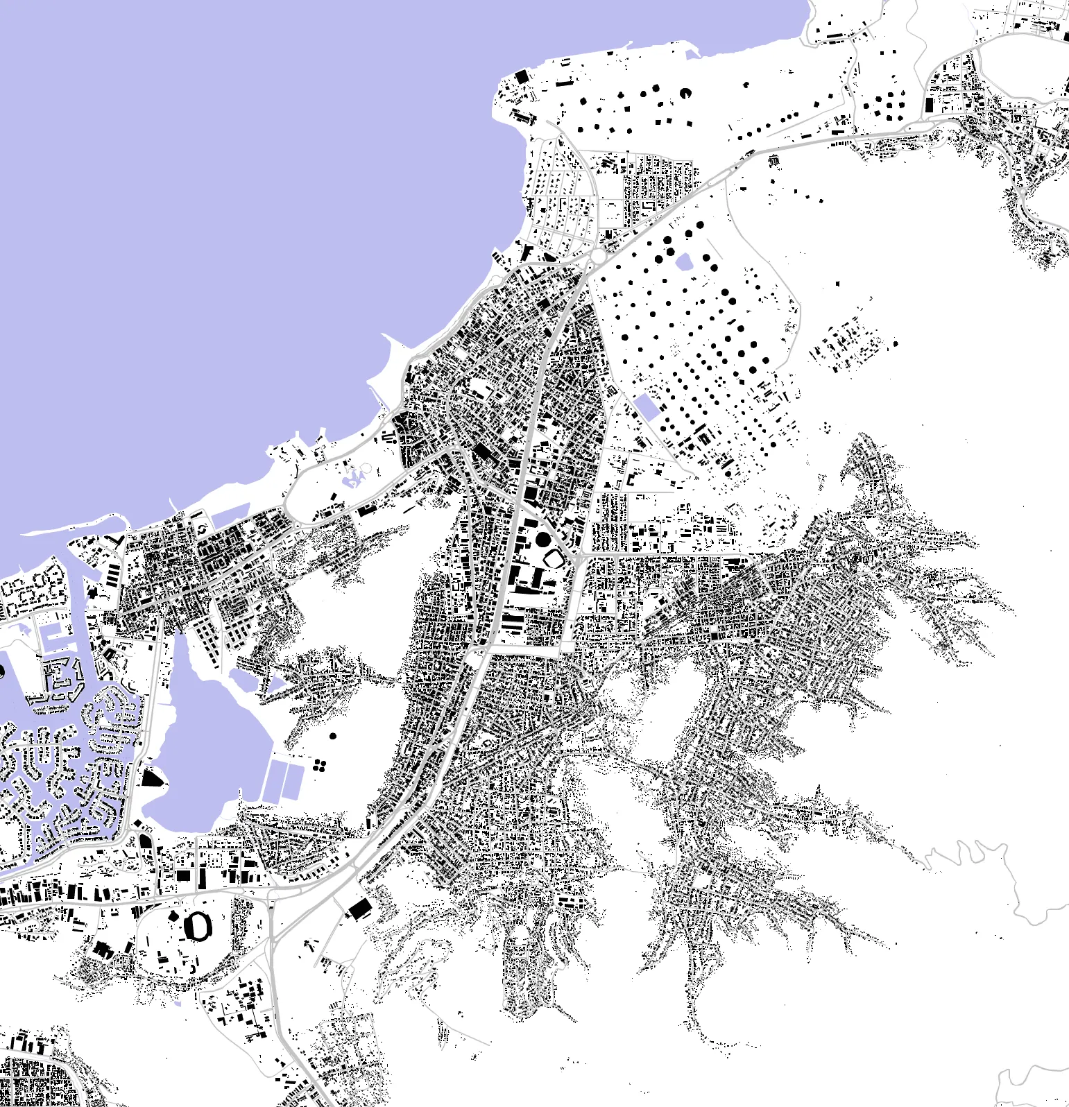 Puerto La Cruz figure ground plan