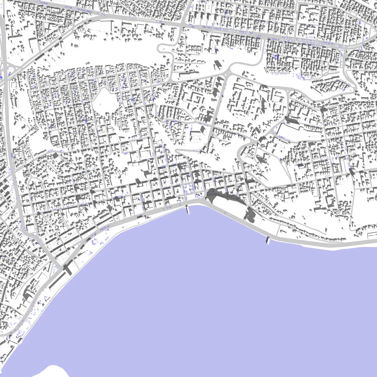 Puerto Montt plano de situación (2.5 km)