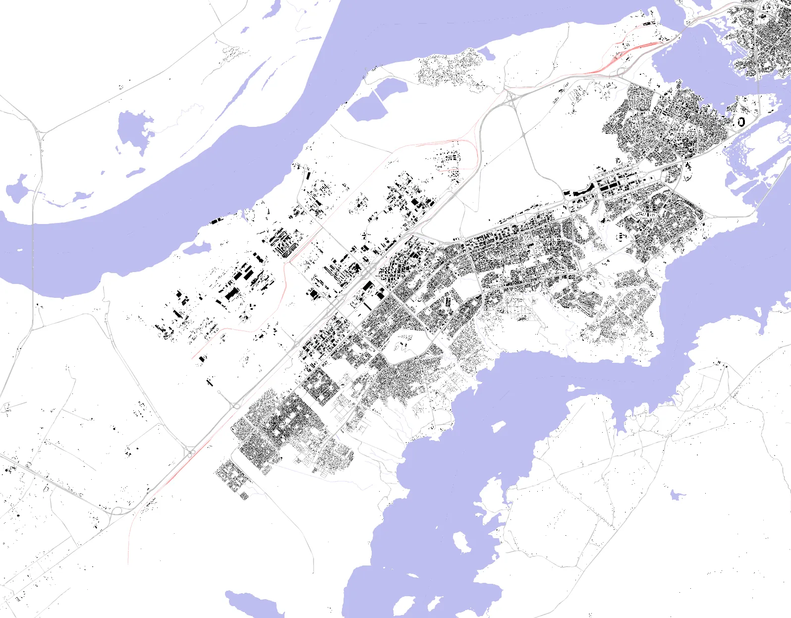 Puerto Ordaz figure ground plan