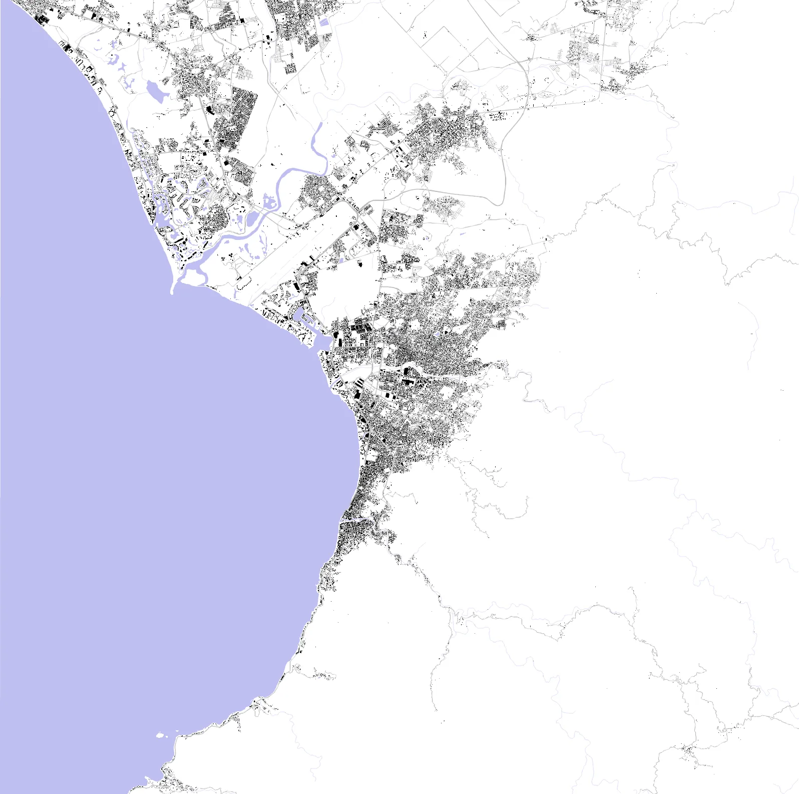 Puerto Vallarta figure ground plan