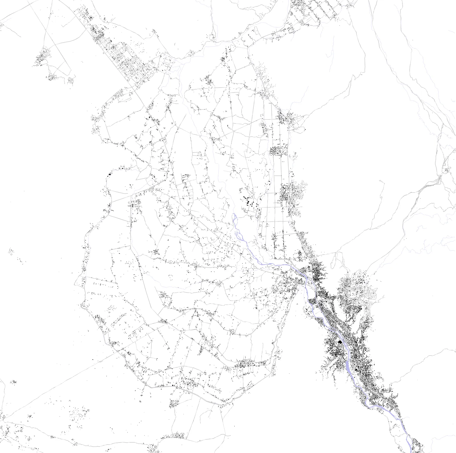 Pul-e Khumri figure ground plan