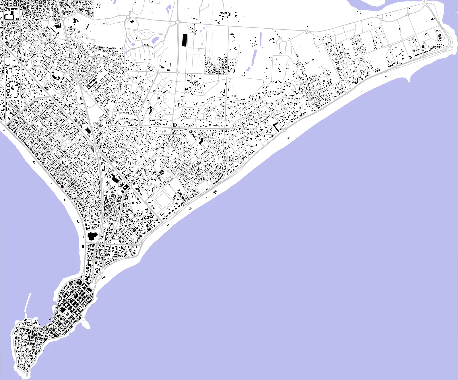 Punta del Este figure ground plan
