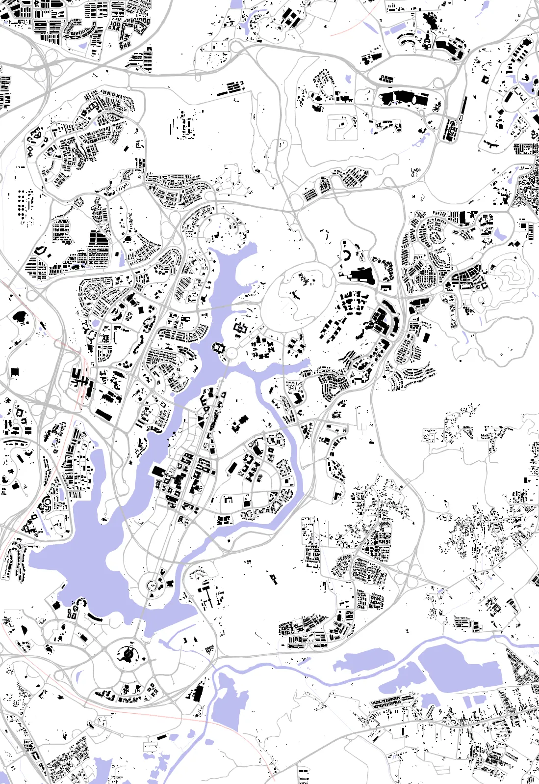 Putrajaya figure ground plan