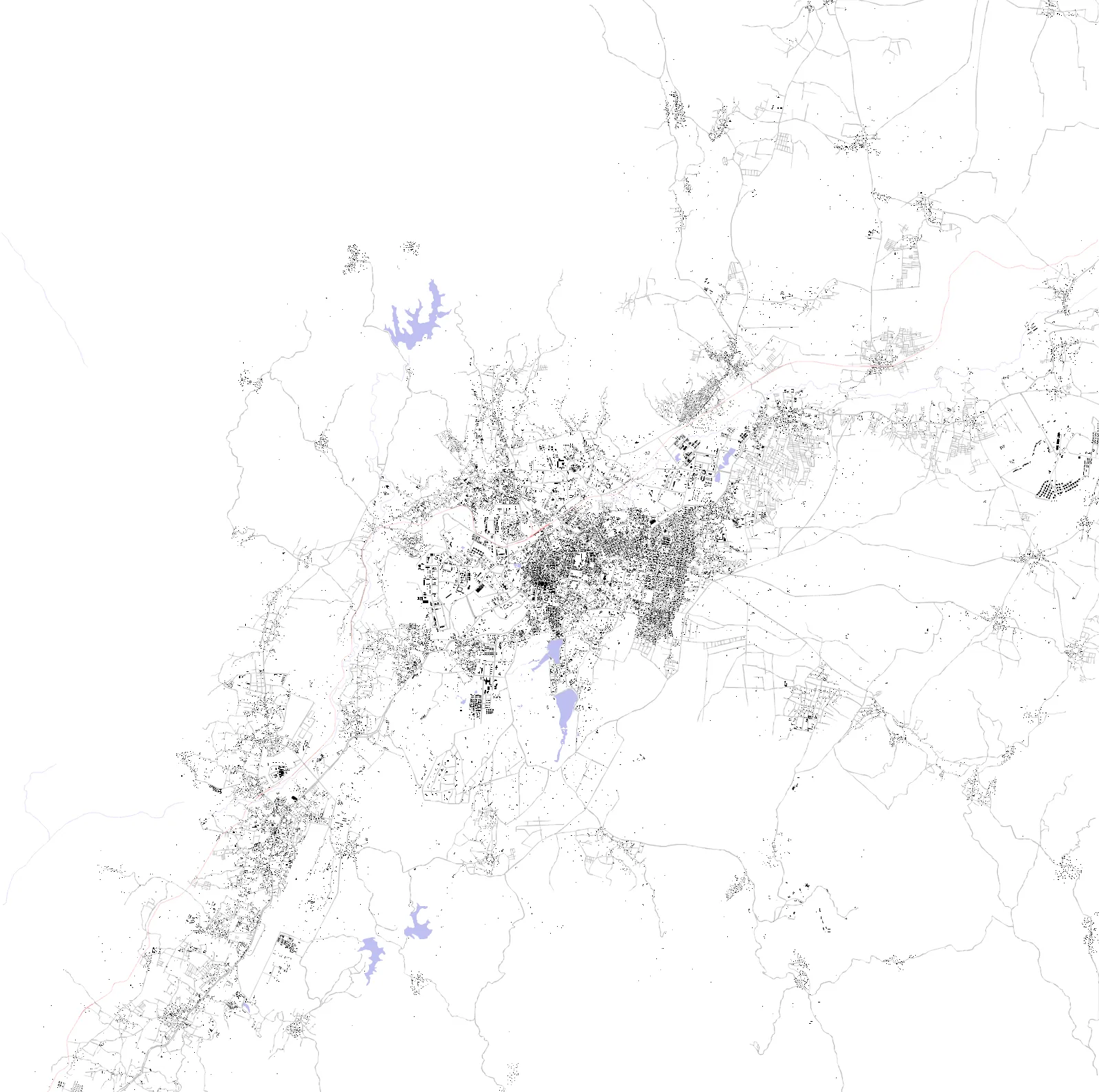 Pyin Oo Lwin figure ground plan