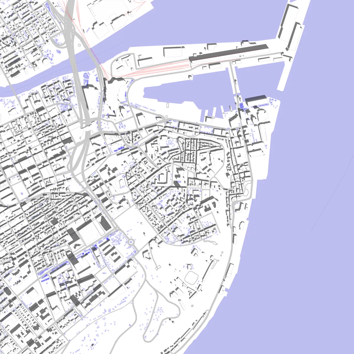 Quebec City site plan (2.5 km)