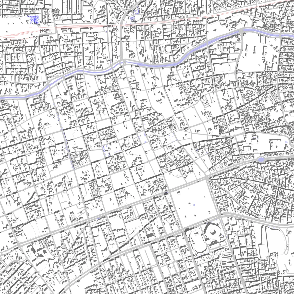 Ciudad de Querétaro plano de situación (2.5 km)