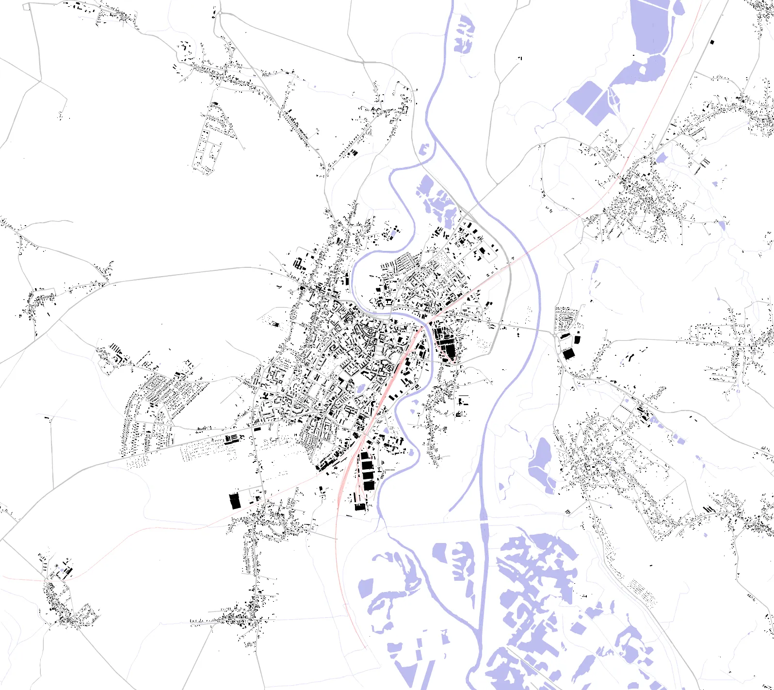 Racibórz figure ground plan