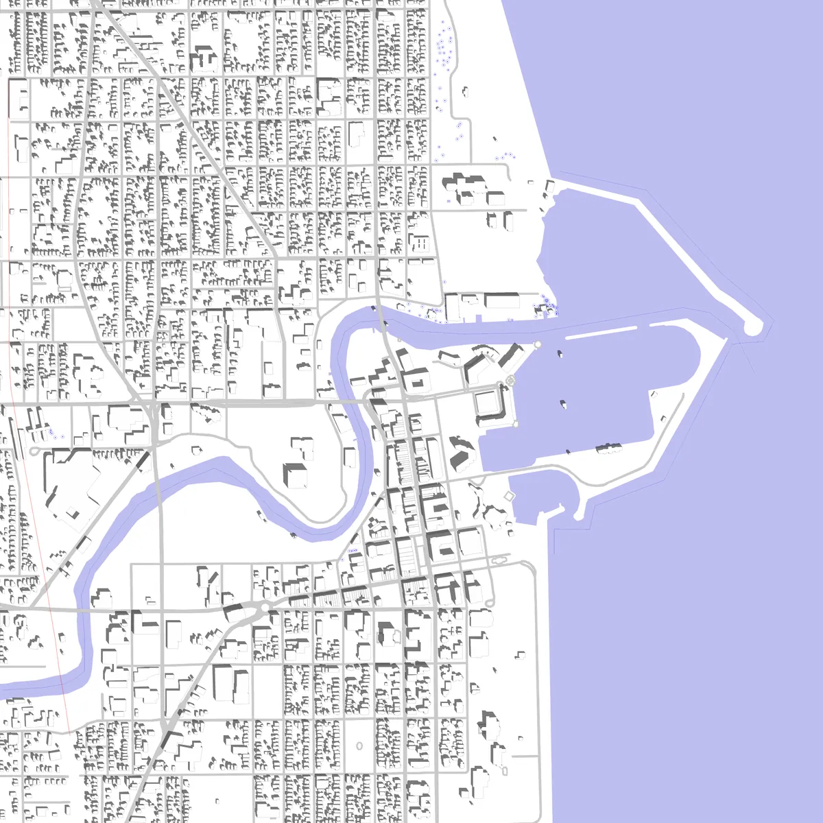 Racine site plan (2.5 km)