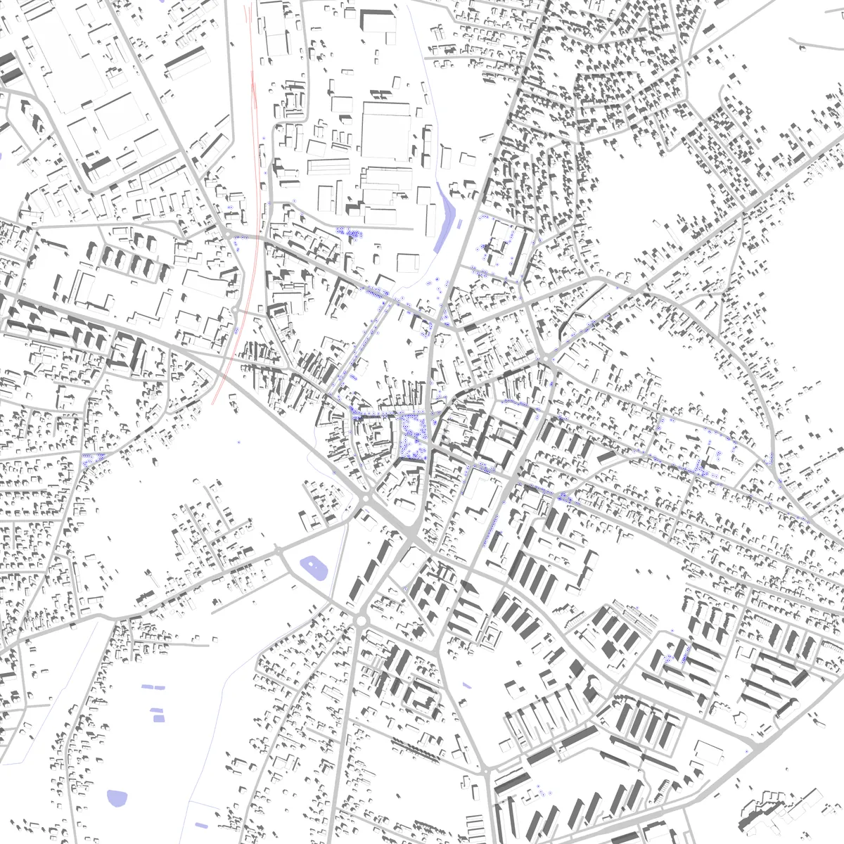 Radomsko plan zagospodarowania (2,5 km)