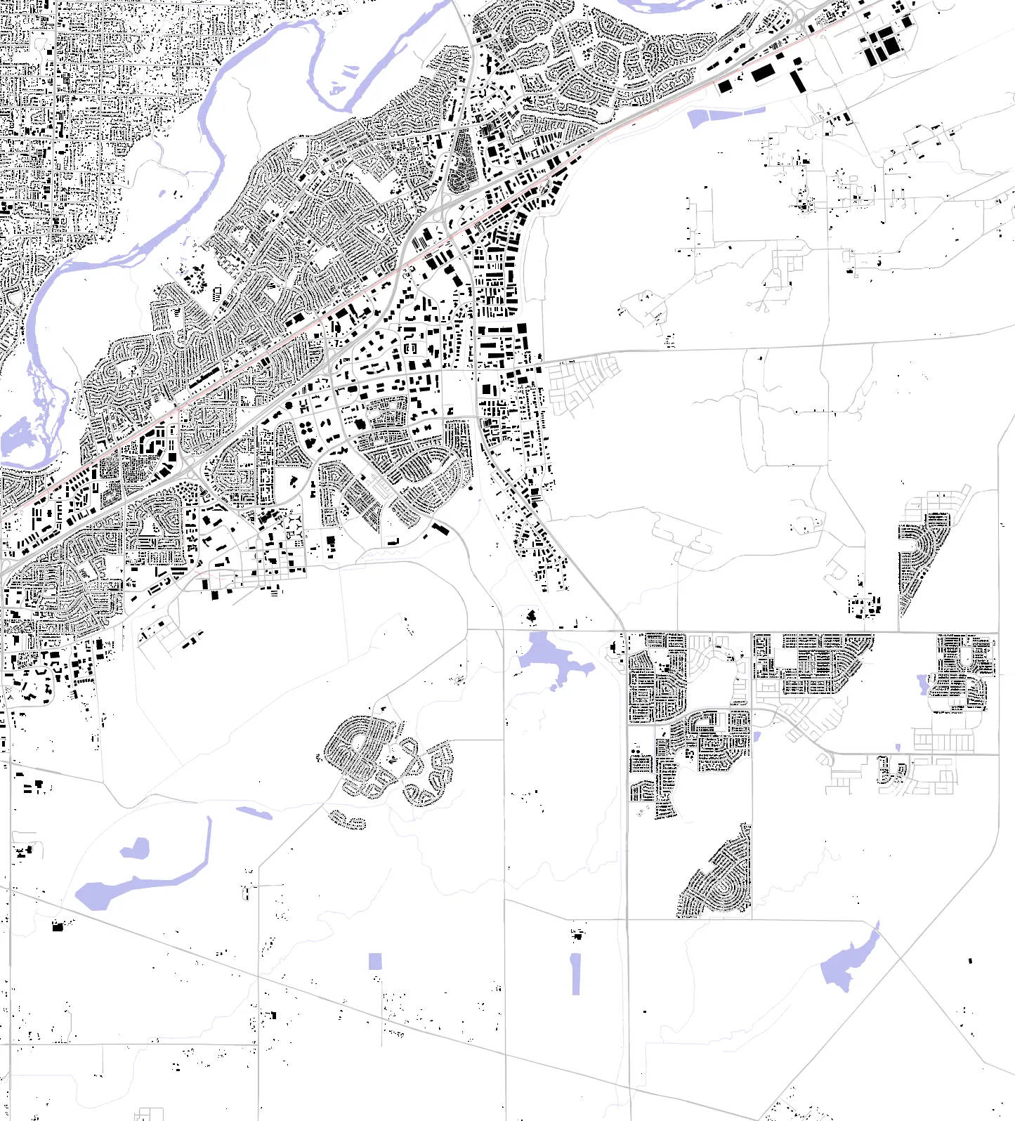 Rancho Cordova figure ground plan