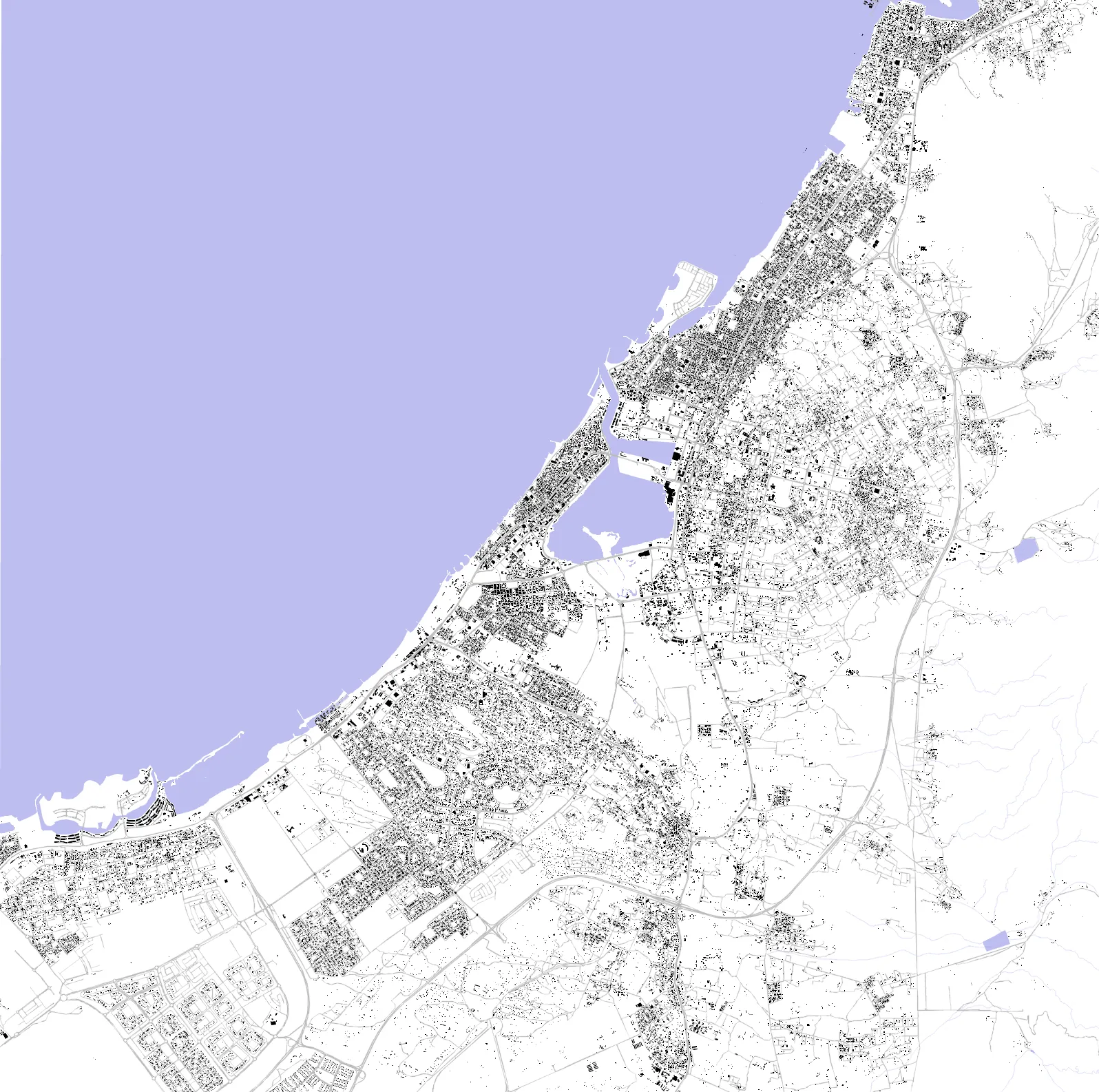 Ras Al Khaimah figure ground plan