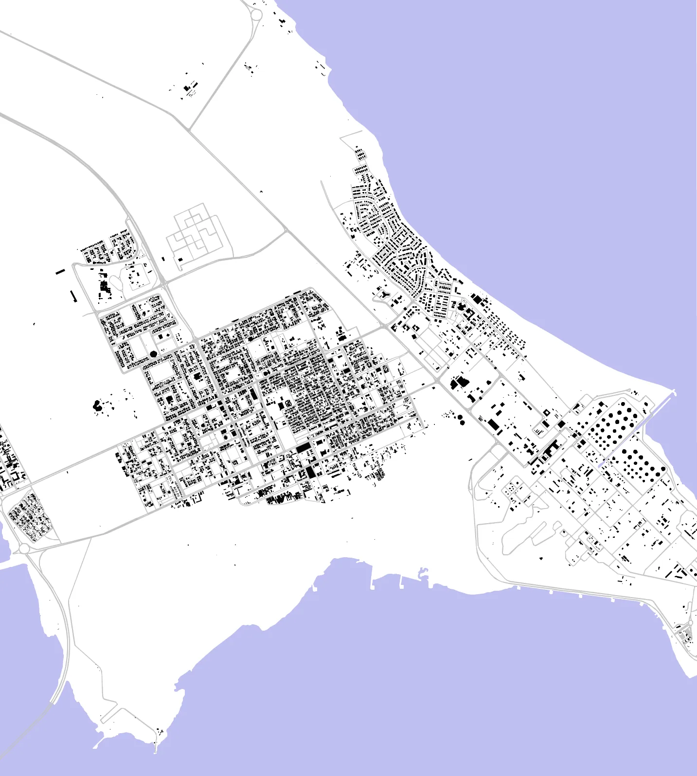 Ras Tanura figure ground plan