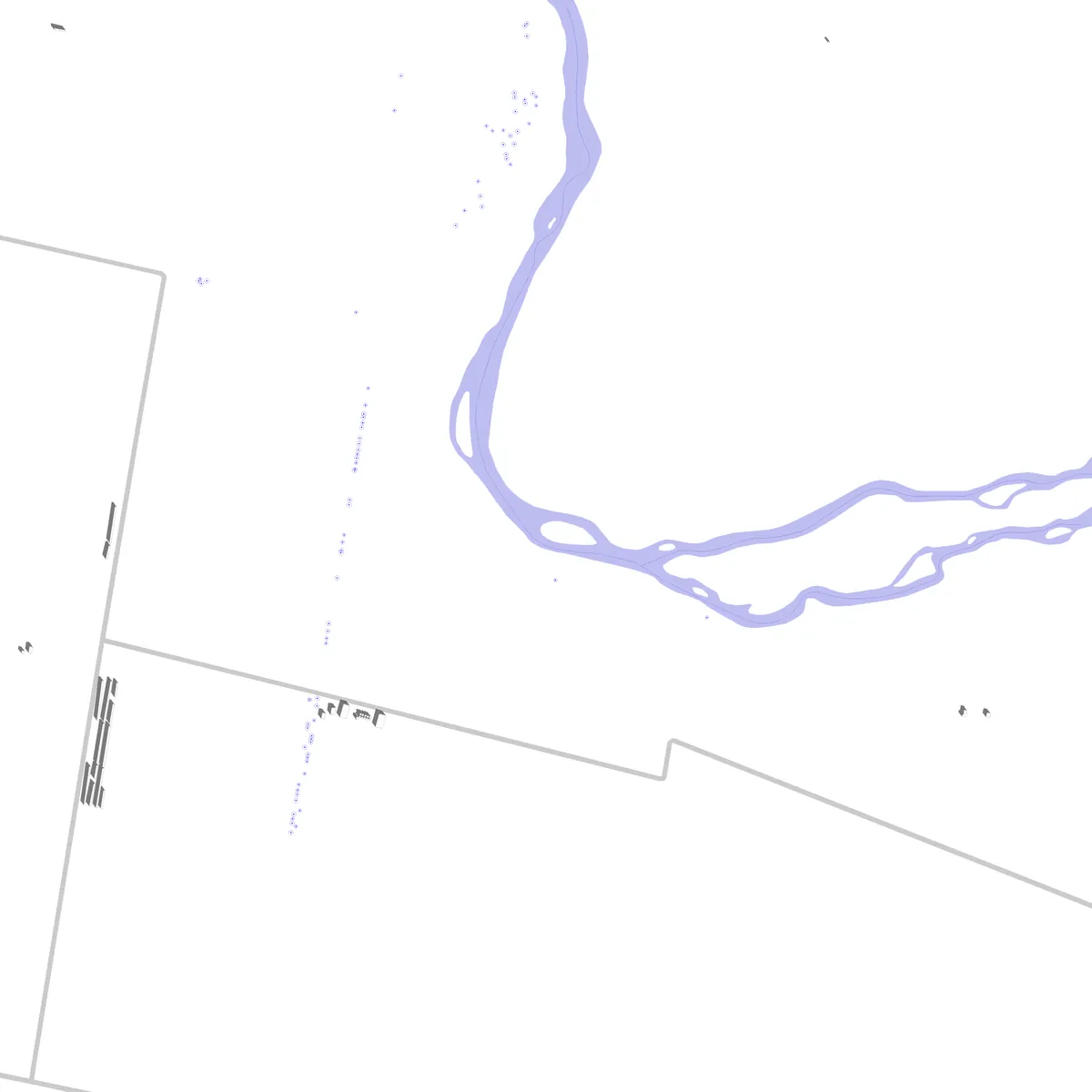 Río Tercero plano de situación (2.5 km)
