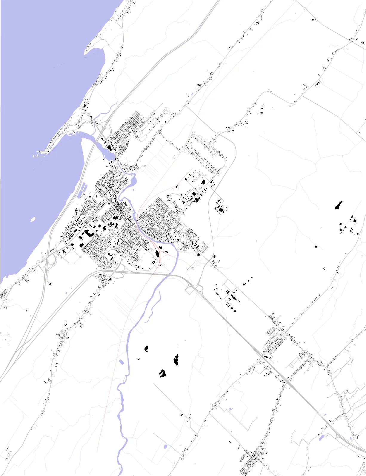 Rivière-du-Loup figure ground plan