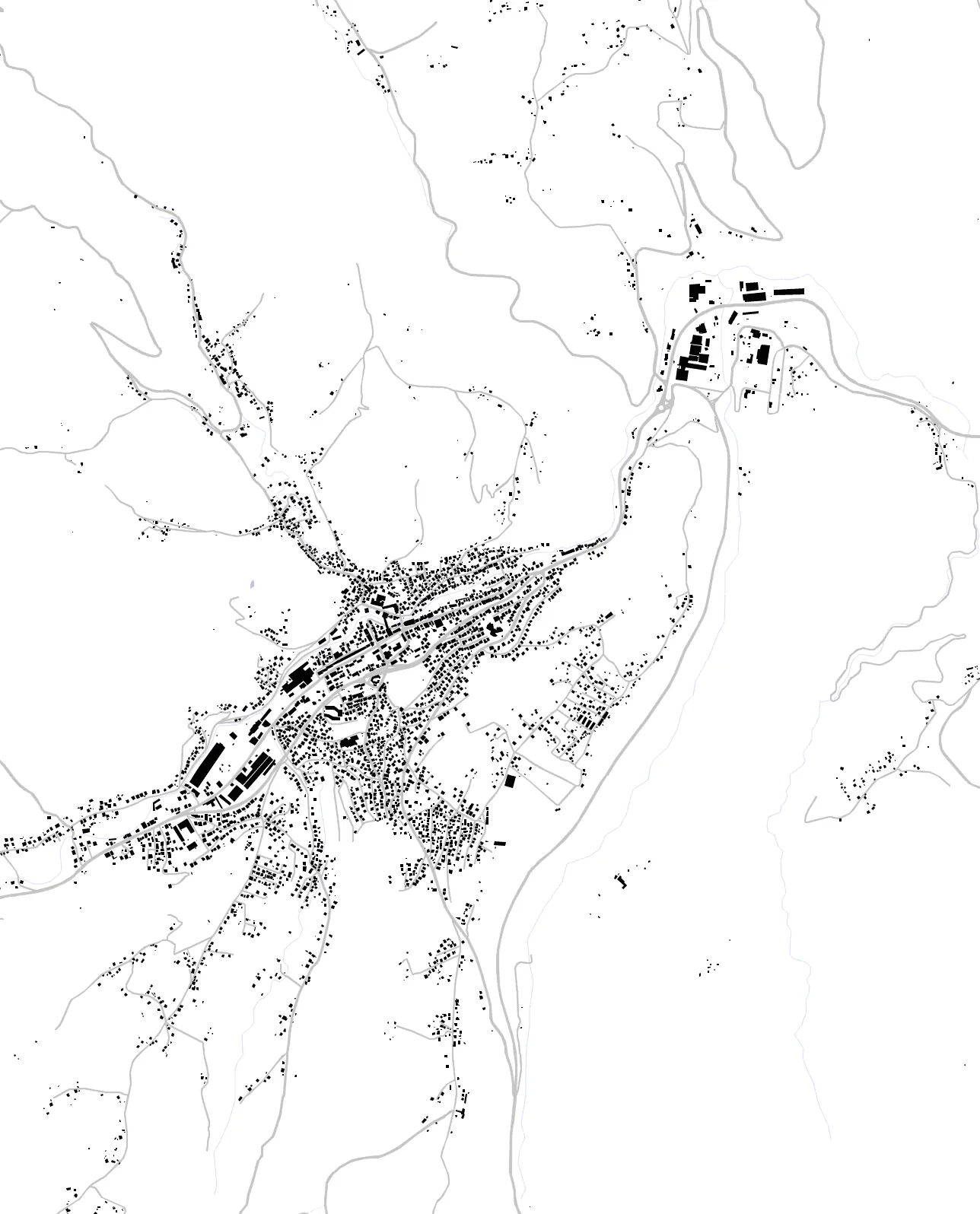 Rožaje figure ground plan