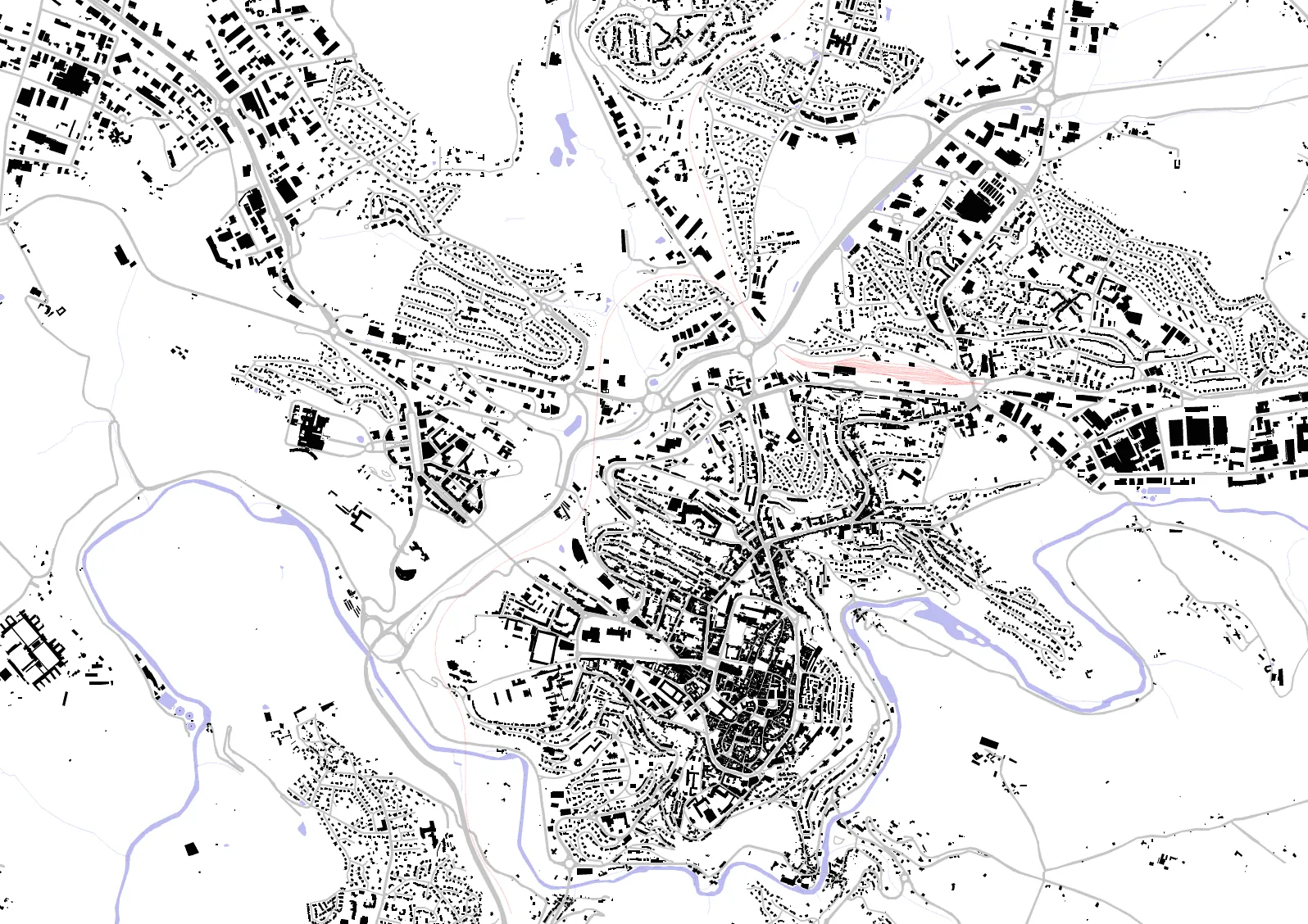 Rodez figure ground plan