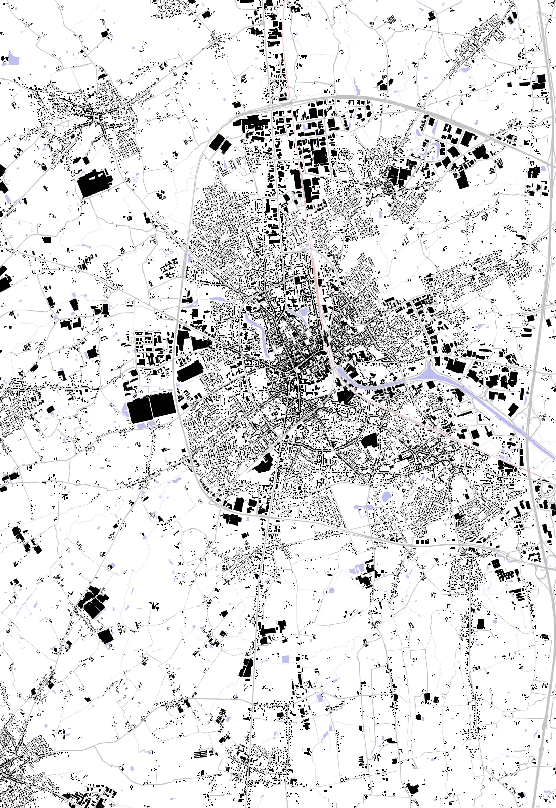 Roeselare figure ground plan