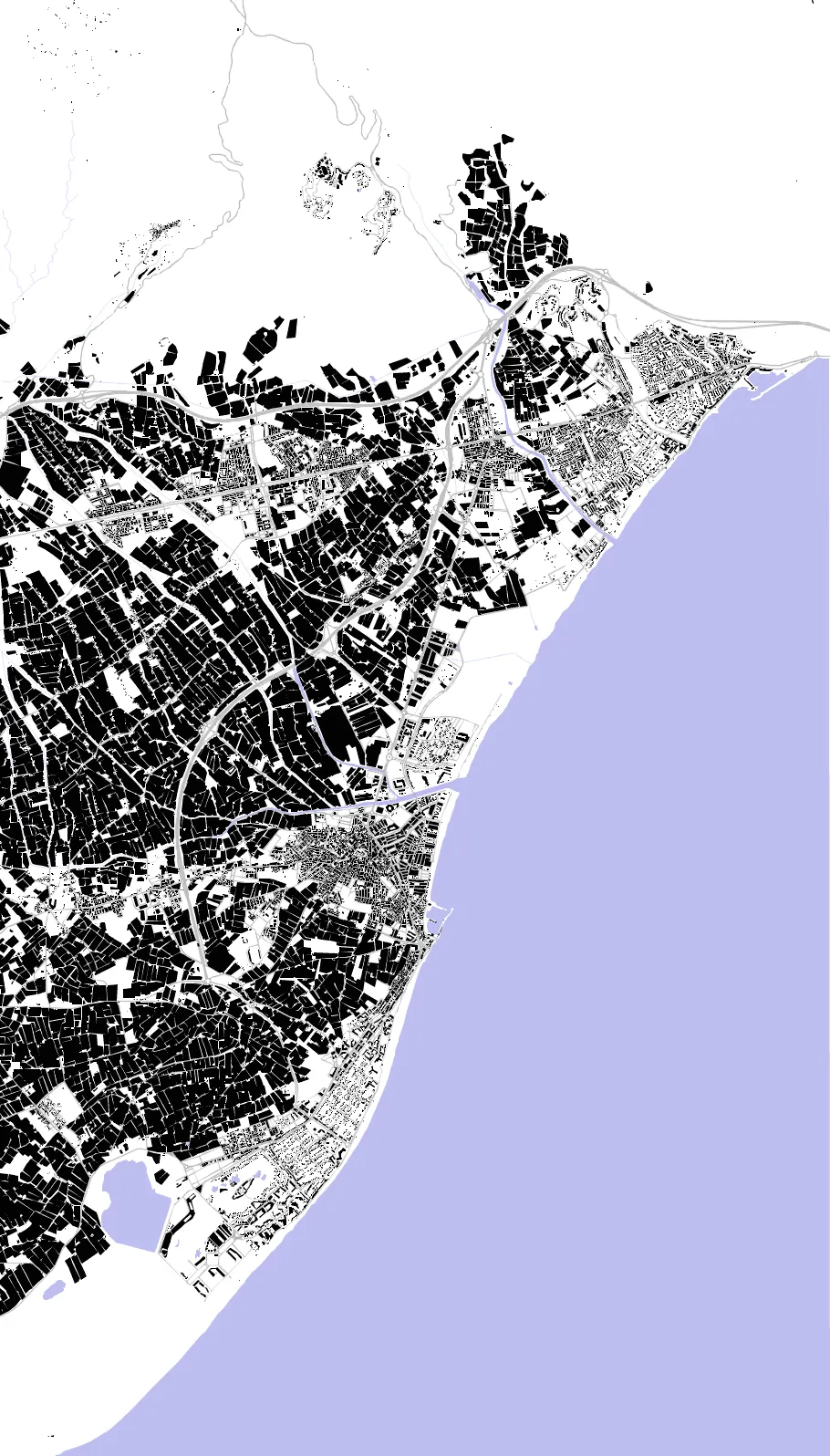 Roquetas de Mar figure ground plan