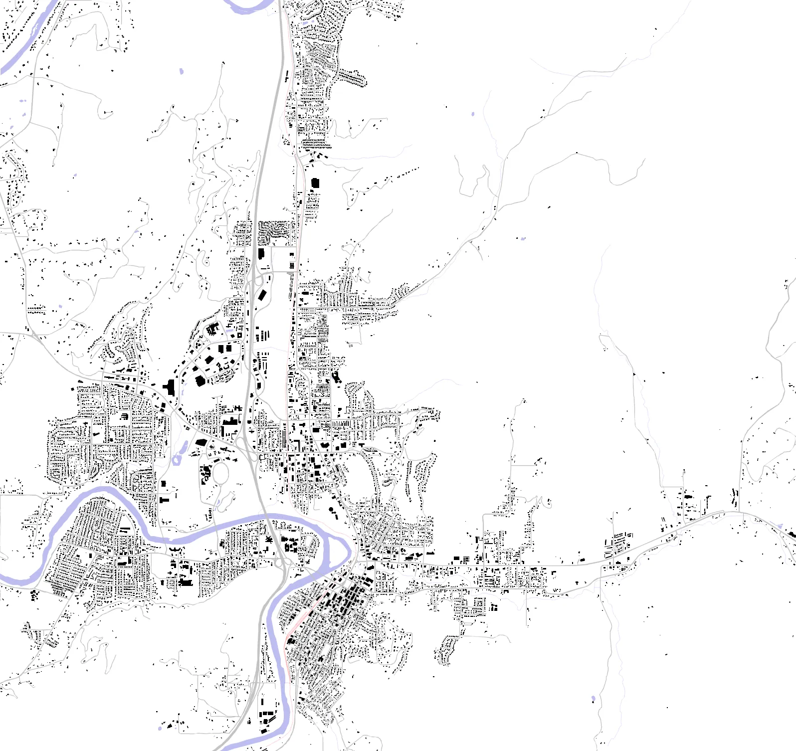 Roseburg figure ground plan