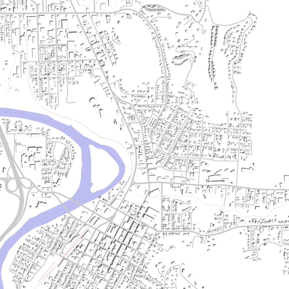 Roseburg site plan (2.5 km)