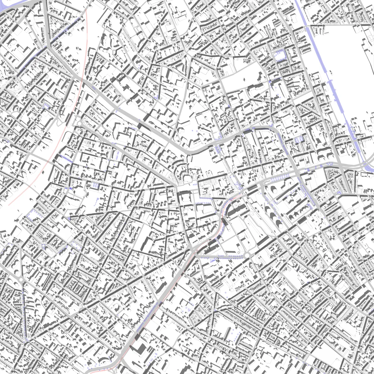 Roubaix plan de situation (2,5 km)