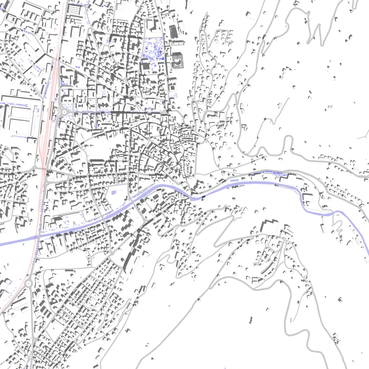 Rovereto planimetria di sito (2.5 km)
