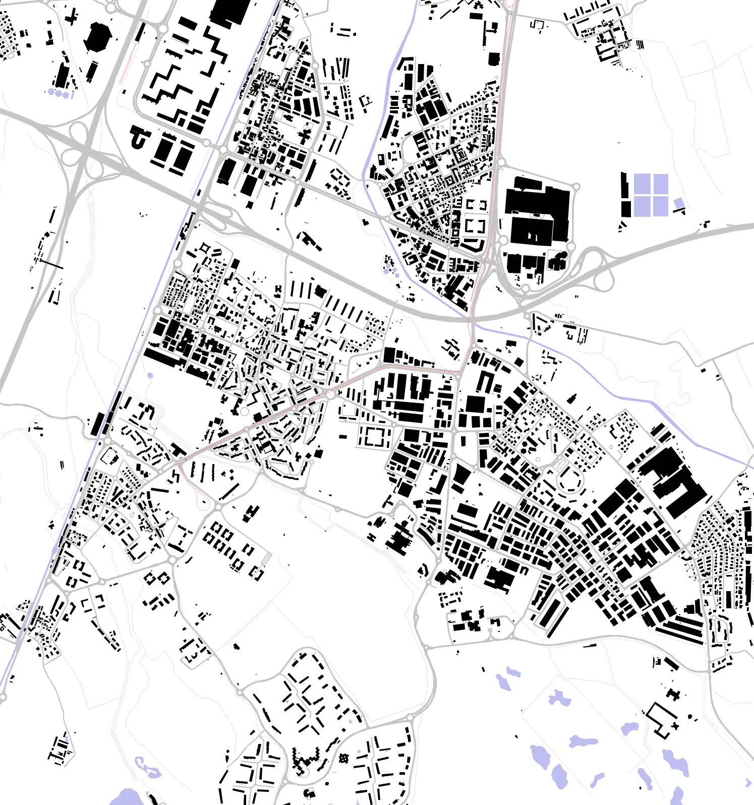 Rozzano figure ground plan