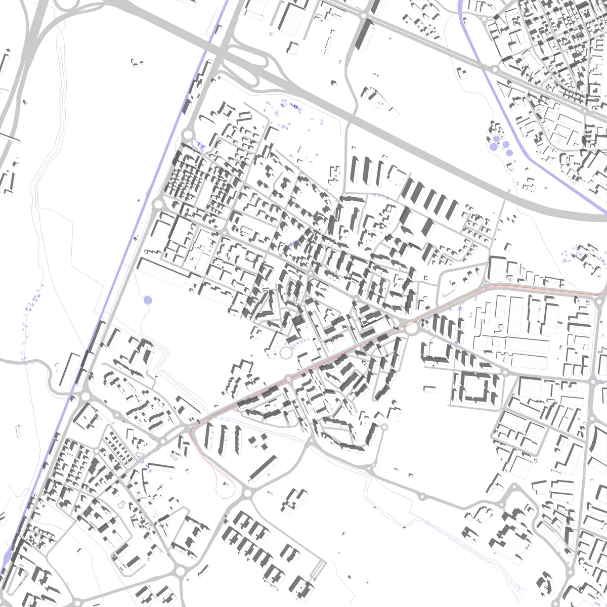 Rozzano site plan (2.5 km)