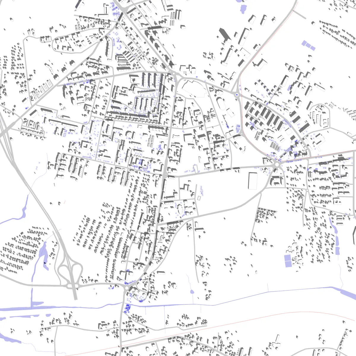 Ruda Śląska plan zagospodarowania (2,5 km)