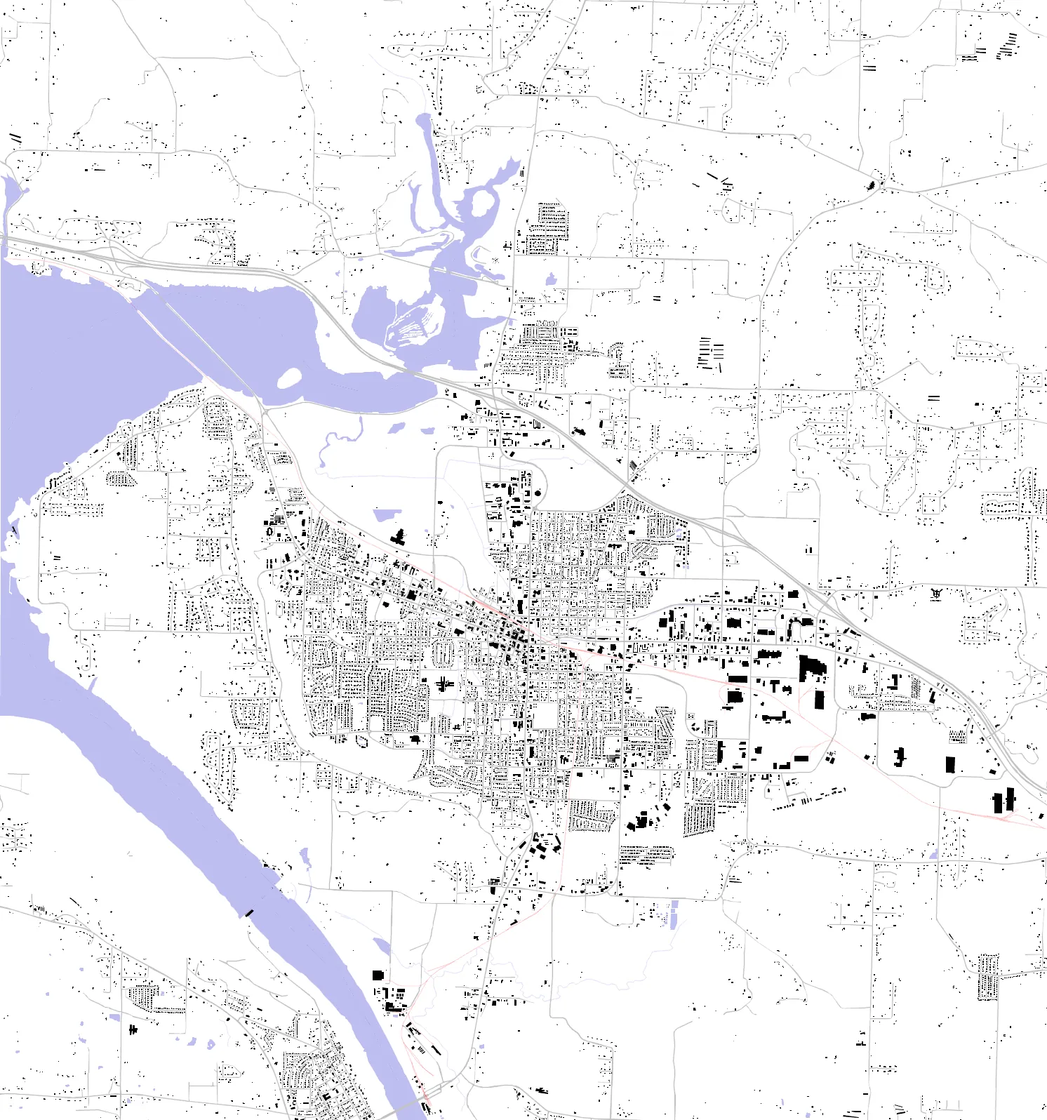 Russellville figure ground plan