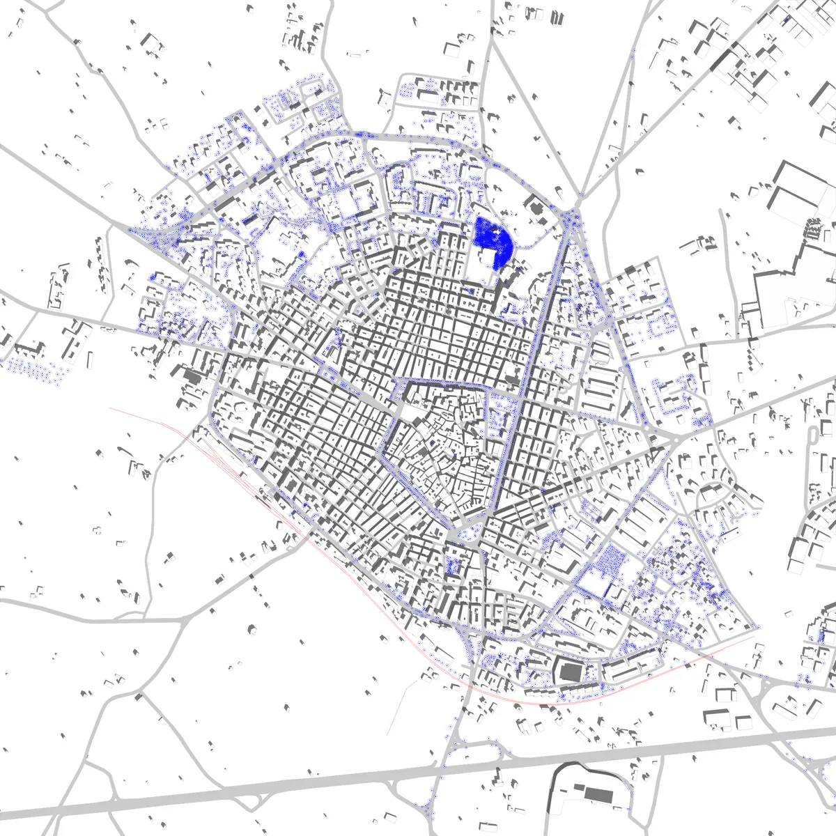 Ruvo di Puglia planimetria di sito (2.5 km)