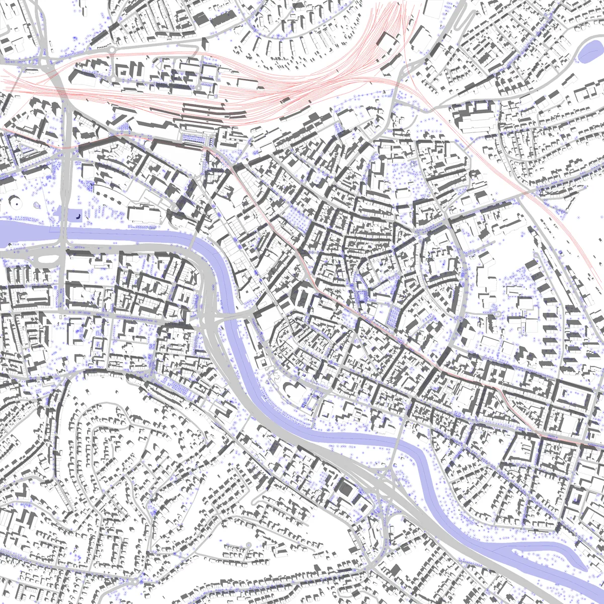 Saarbrücken Lageplan (2,5 km)