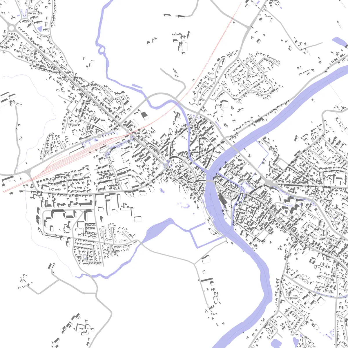 Sablé-sur-Sarthe site plan (2.5 km)
