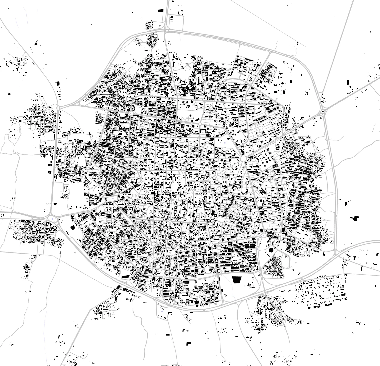 Sabzevar figure ground plan