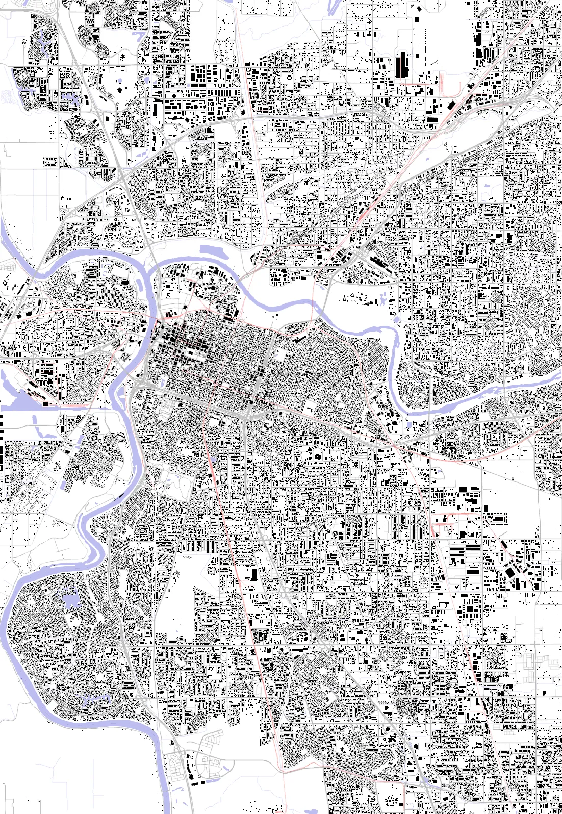 Sacramento figure ground plan