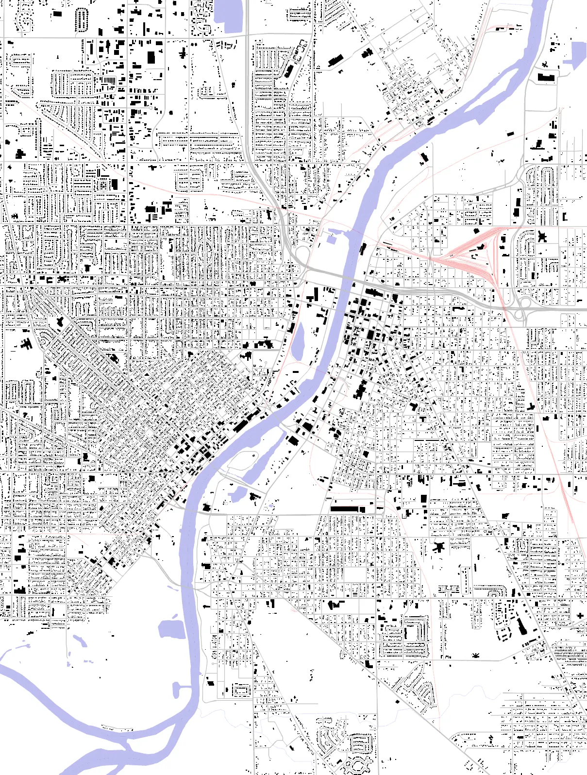 Saginaw figure ground plan