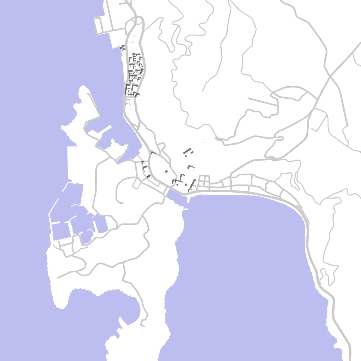 西海 敷地図 (2.5 km)