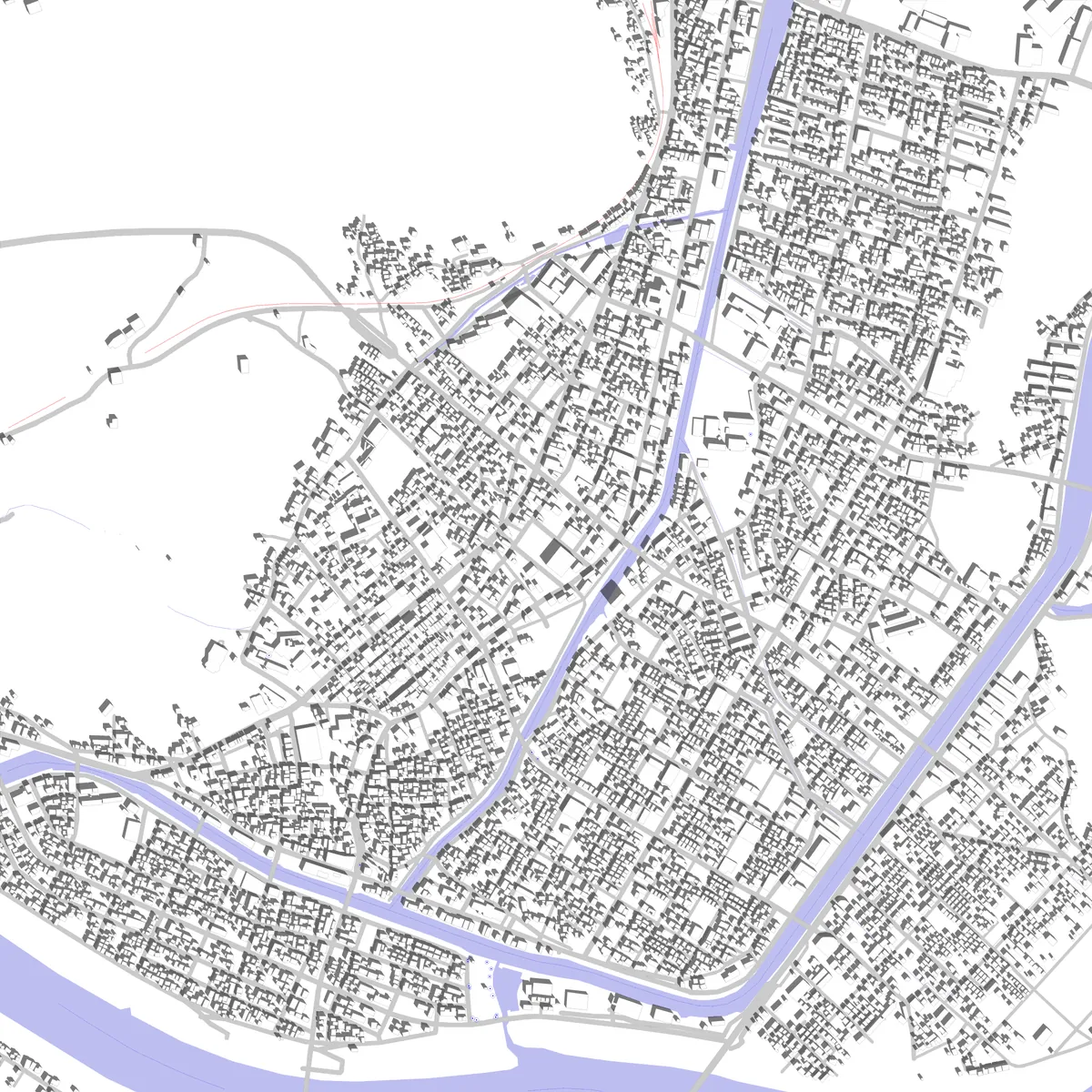 佐伯 敷地図 (2.5 km)