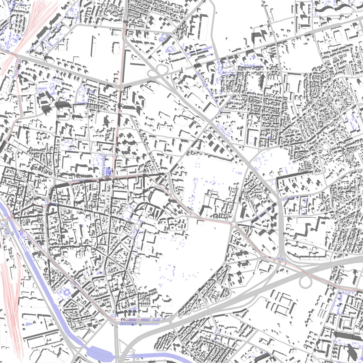 Saint-Denis site plan (2.5 km)