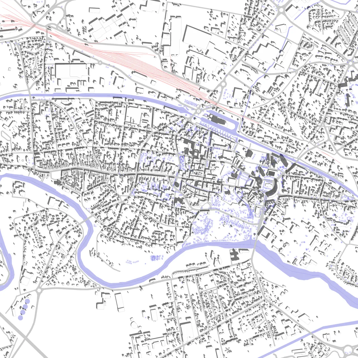 Saint-Dizier plan de situation (2,5 km)