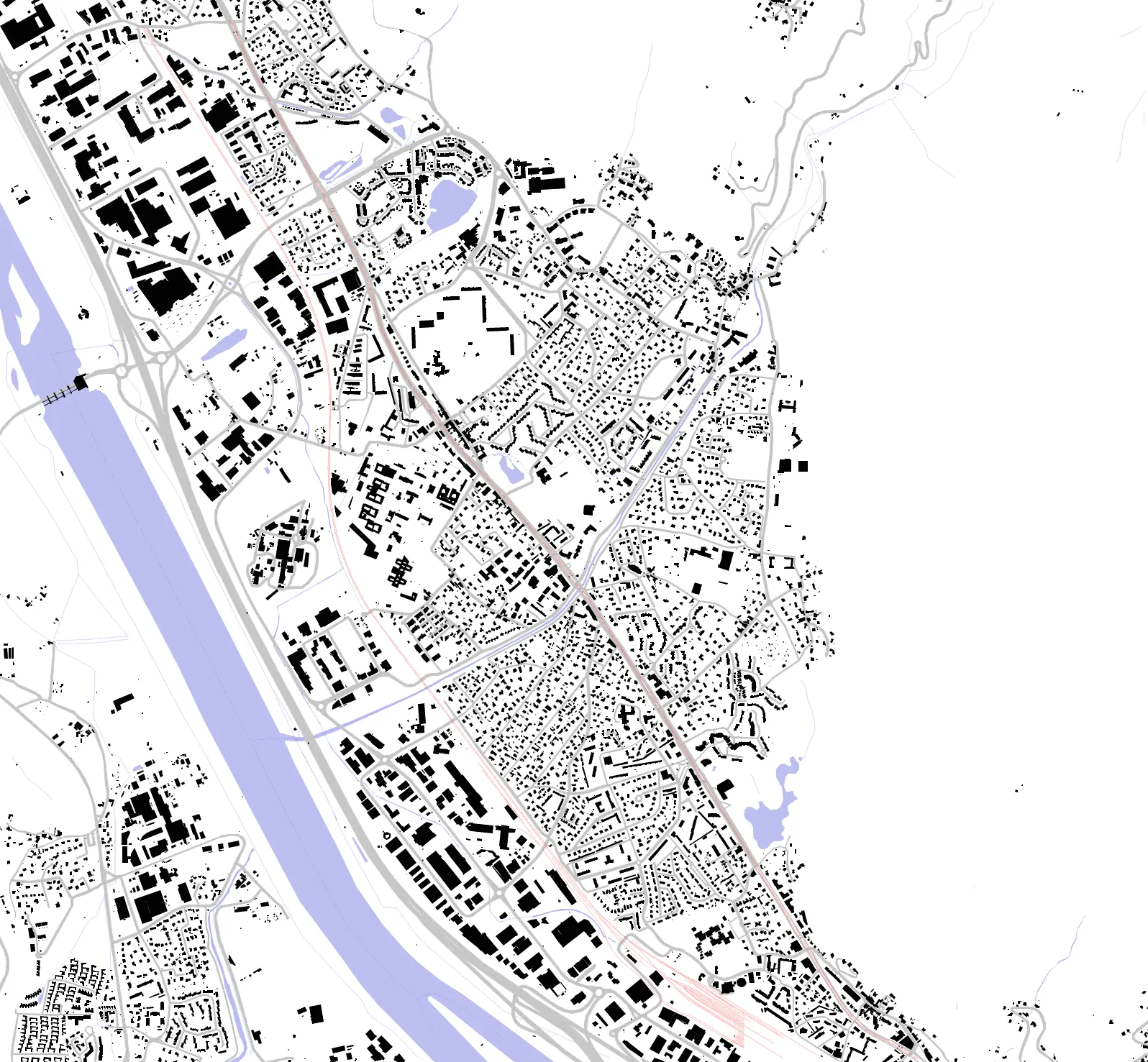 Saint-Égrève figure ground plan