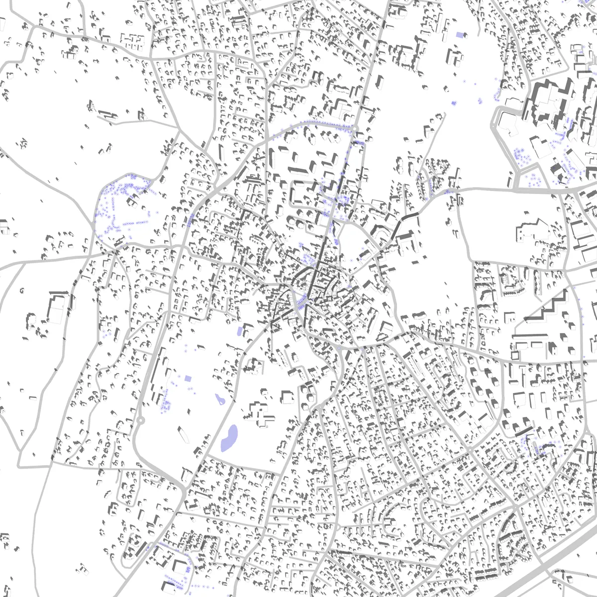Saint-Genis-Laval plan de situation (2,5 km)