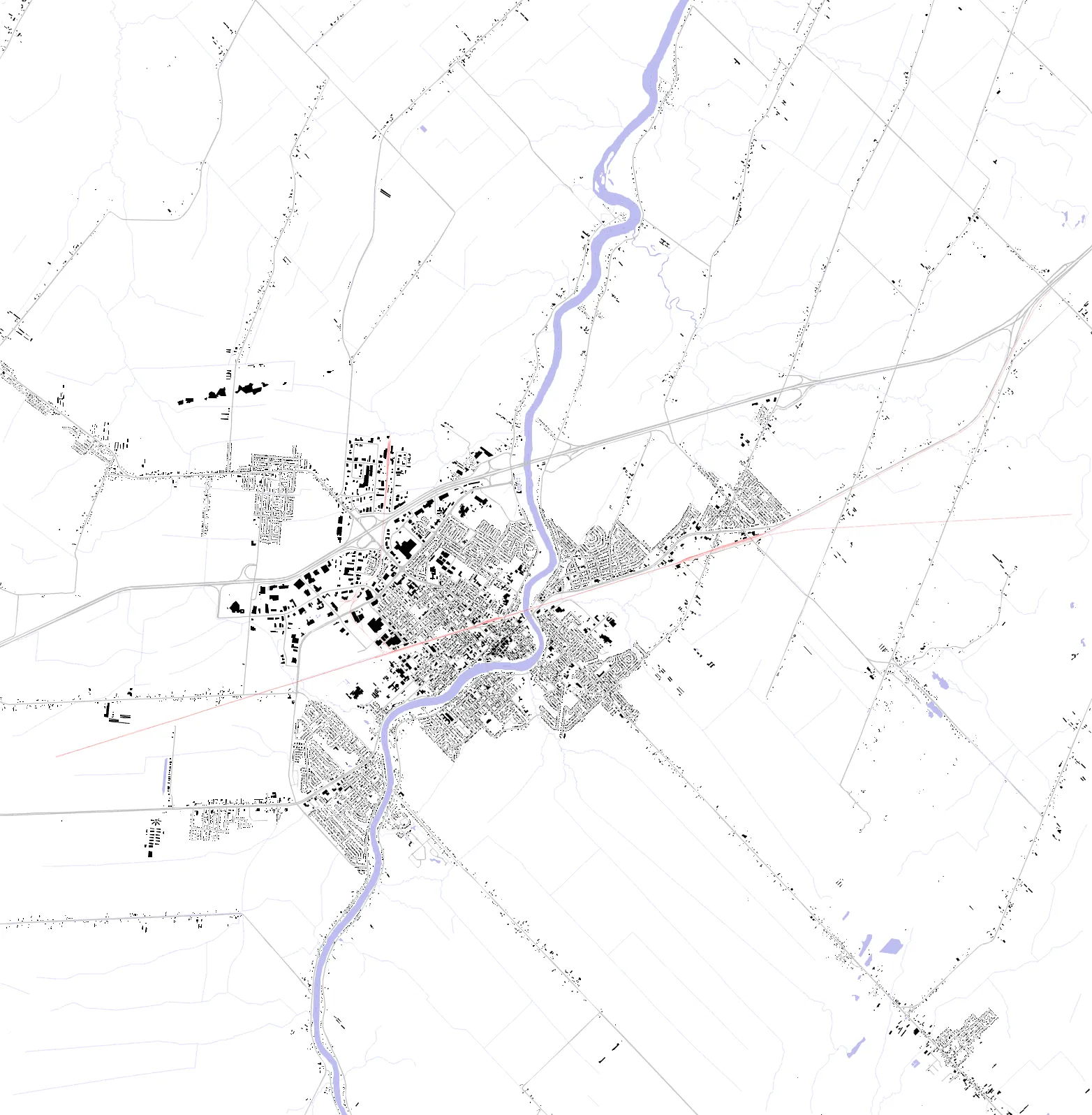 Saint-Hyacinthe figure ground plan