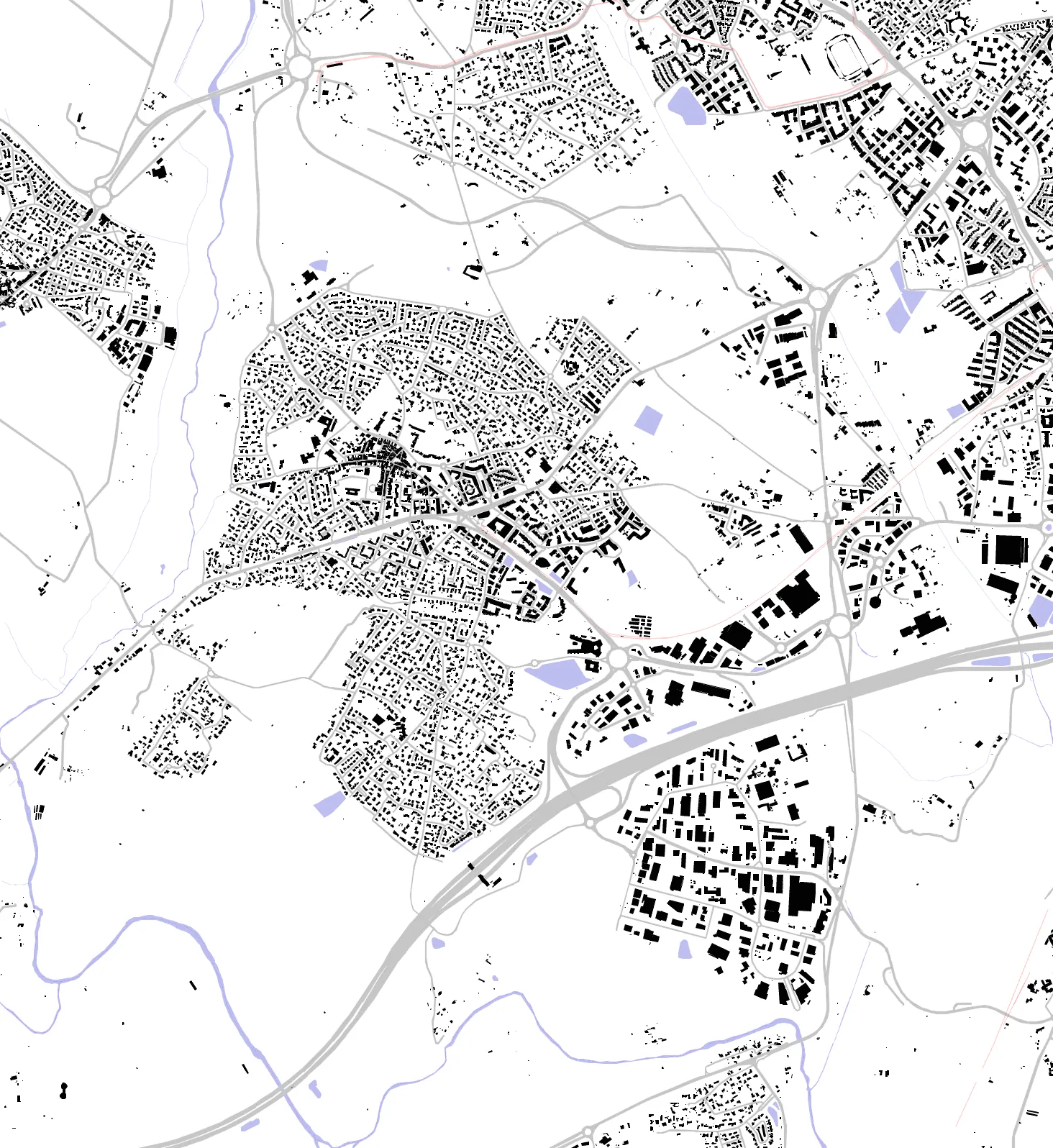 Saint-Jean-de-Védas figure ground plan