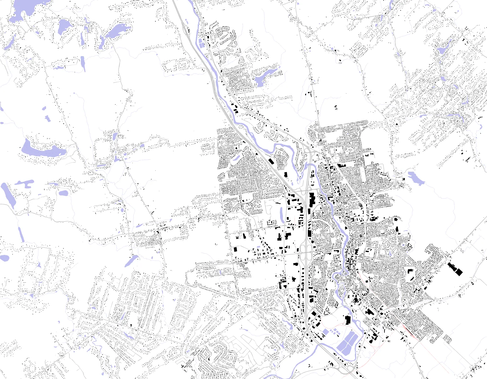 Saint-Jérôme figure ground plan