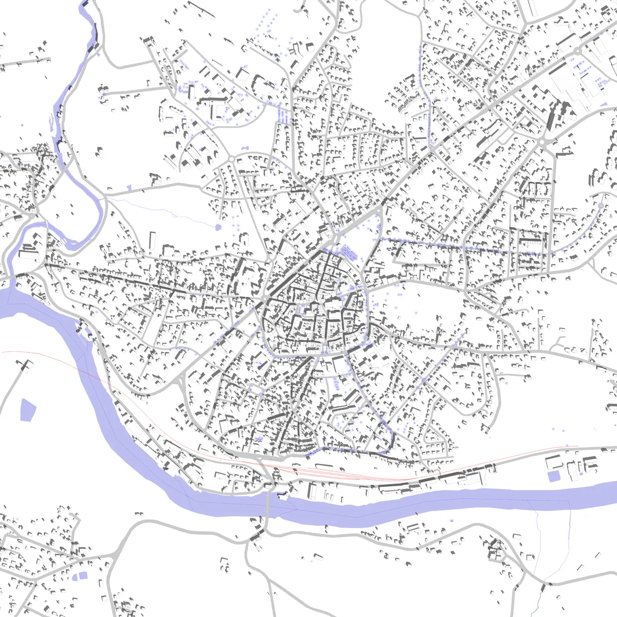 Saint-Junien site plan (2.5 km)
