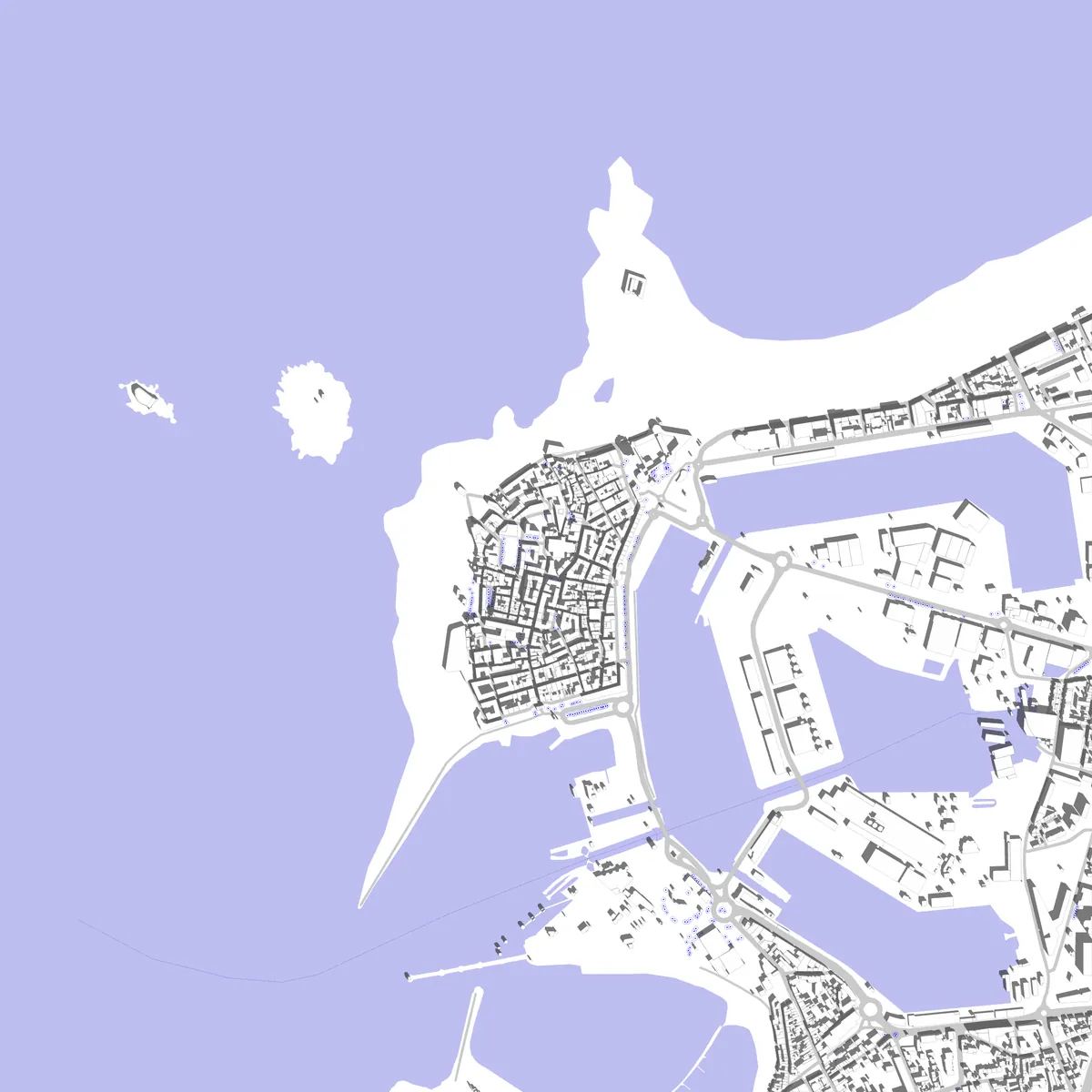 Saint-Malo plan de situation (2,5 km)