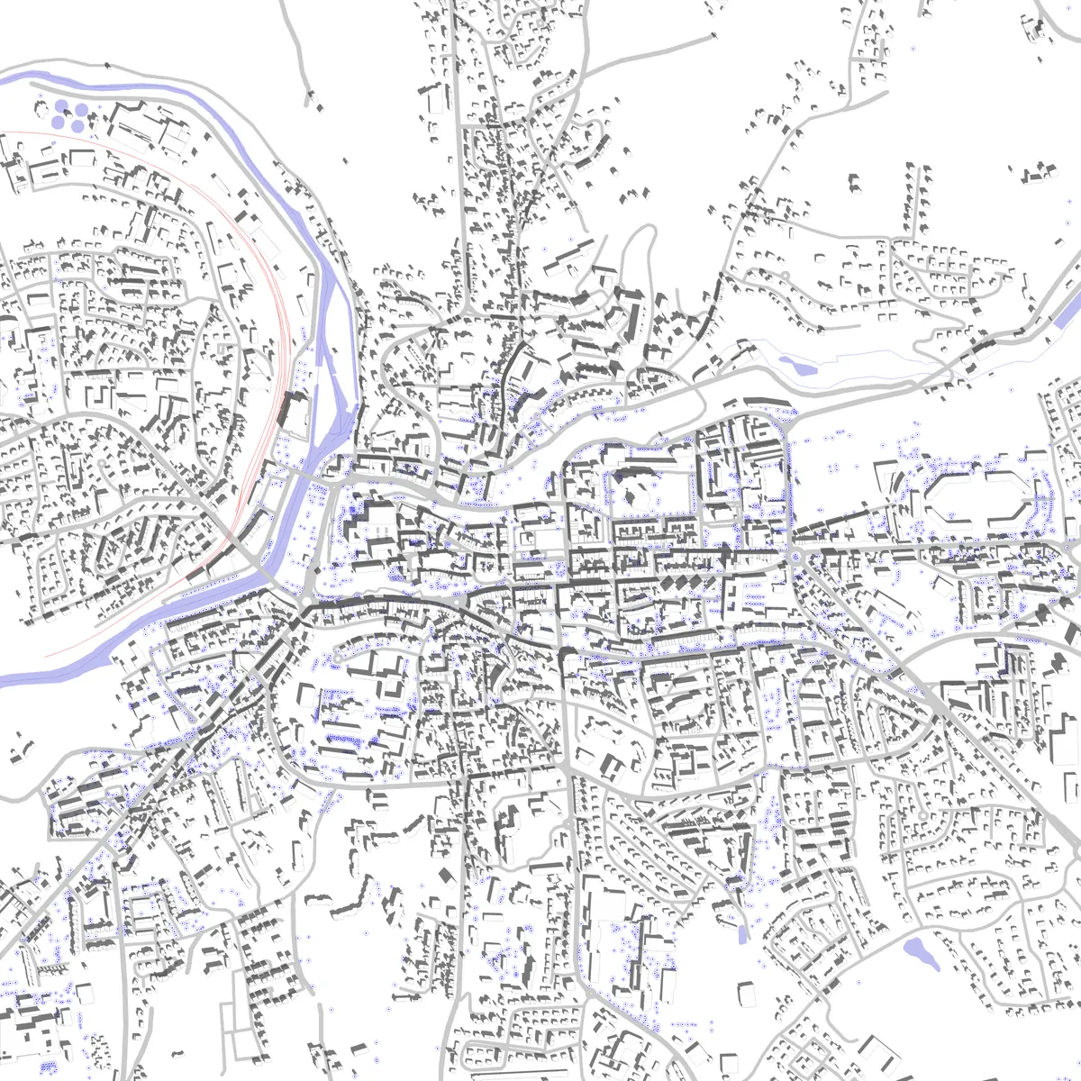 Saint-Lô site plan (2.5 km)