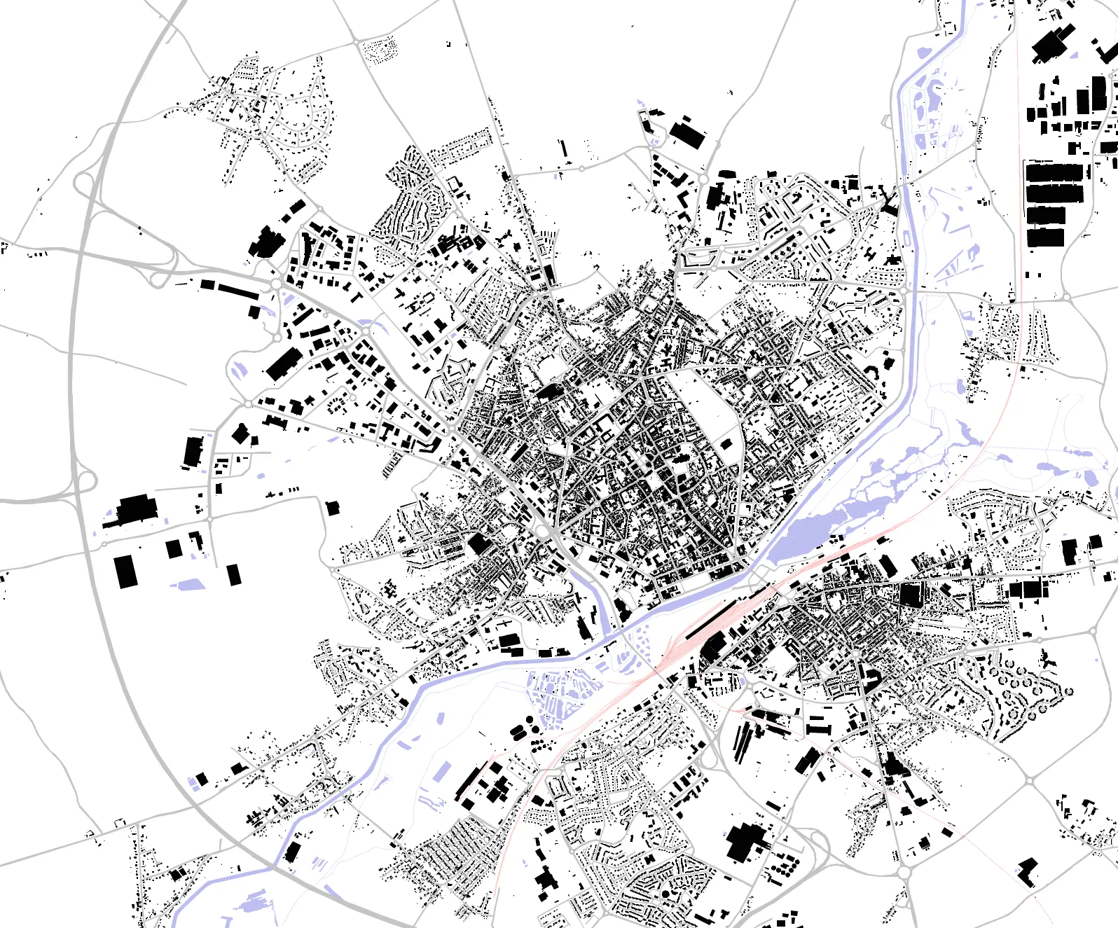 Saint-Quentin figure ground plan