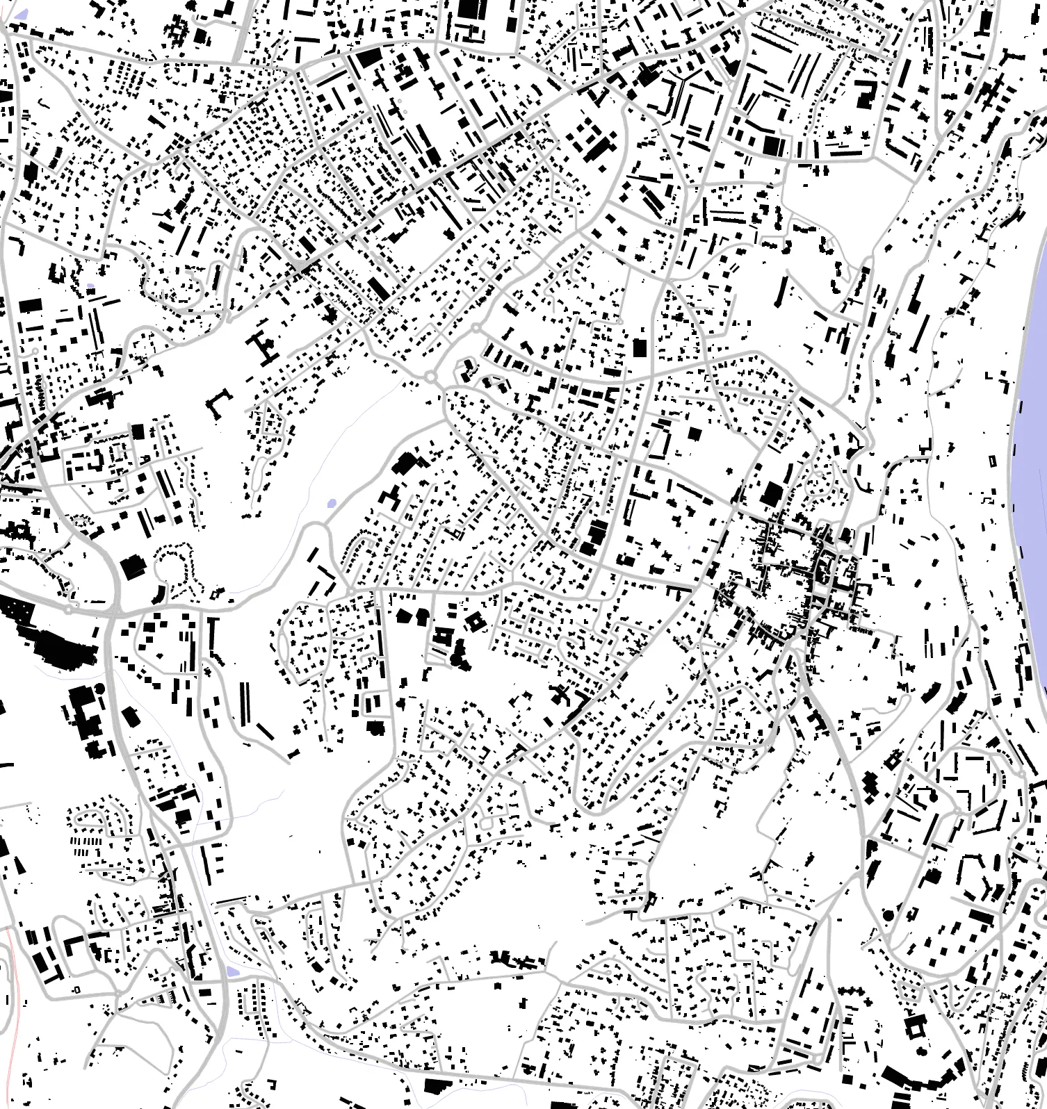 Sainte-Foy-lès-Lyon figure ground plan